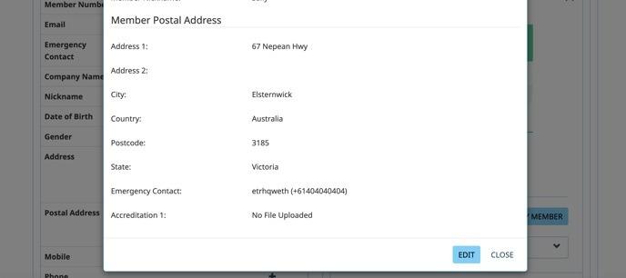 View Membership Details