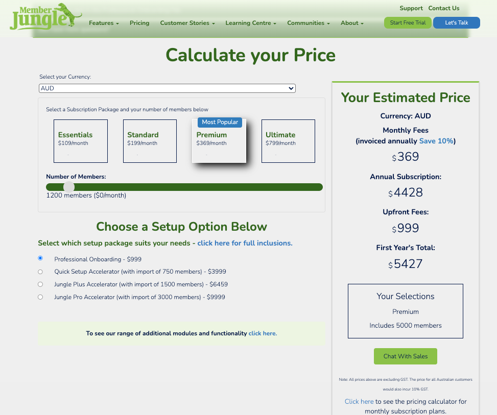 Pricing Calculator