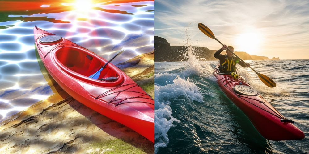 Old and new AI kayak image