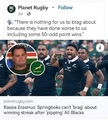 Planet Rugby post about Rassie