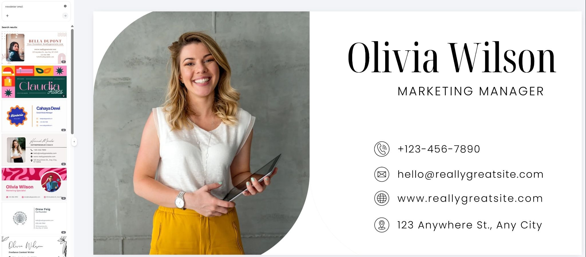 canva template