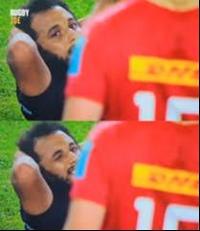 Rugby Player Winking 