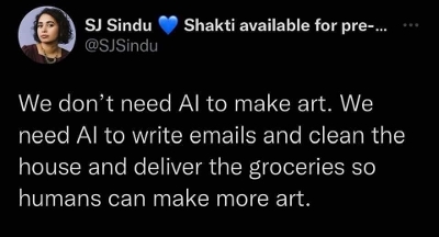 Tweet about AI