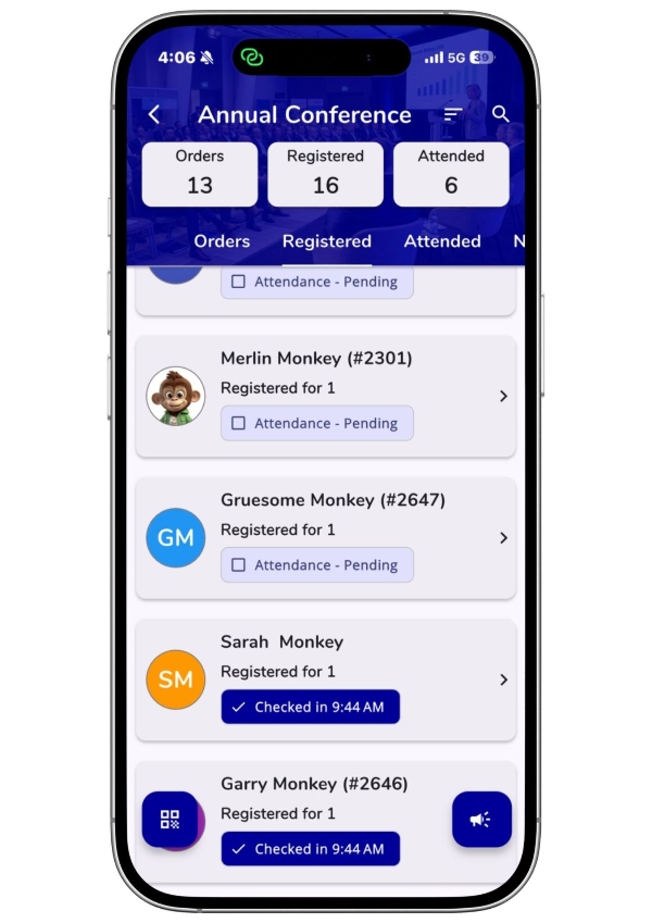 Events on App